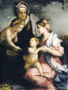 Andrea del Sarto Madonna col Bambino, Santa Elisabetta e San Giovannino Sweden oil painting artist